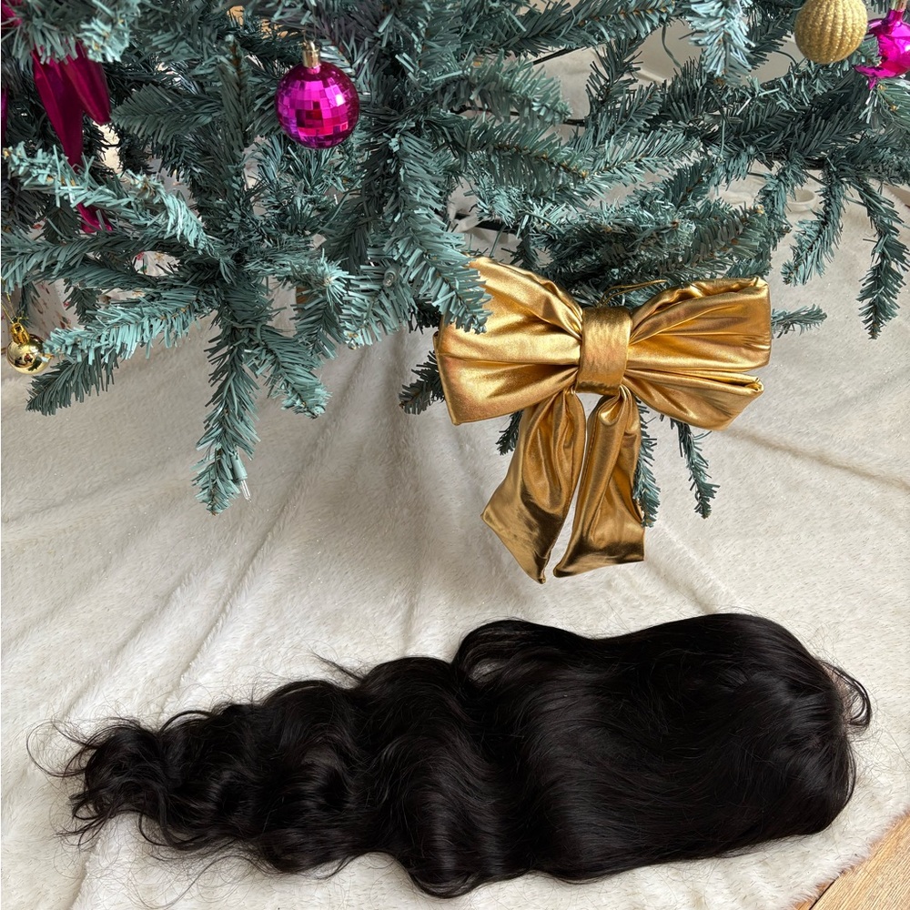 100% Human Hair, 13x4 transparent lace frontal, 1B natural, bodywave